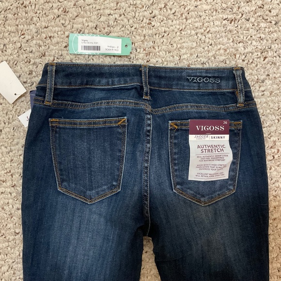 Vigoss Classic Fit Skinny Jeans - Dark Wash Size 26 NWT - Picture 6 of 6